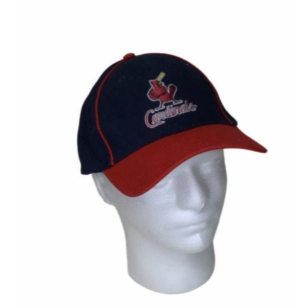 St Louis Cardinals Baseball Cap Blue/Red Truckers Hat Adjustable Hook & Loop